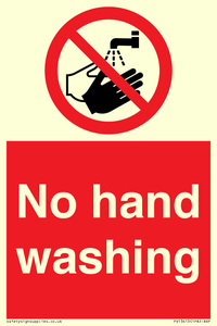 No hand washing